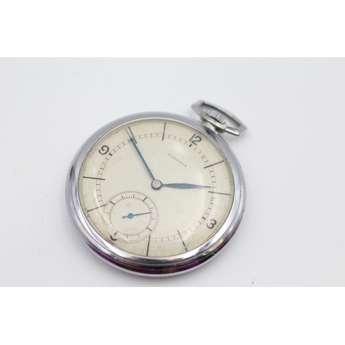 382 - LONGINES Gents Vintage C.1930's Slimline Pocket Watch Hand-wind WORKING