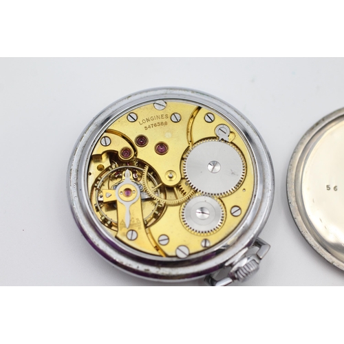 382 - LONGINES Gents Vintage C.1930's Slimline Pocket Watch Hand-wind WORKING