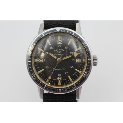 383 - ROTARY AQUAPLUNGE C.1960's Gents Divers WRISTWATCH Automatic WORKING