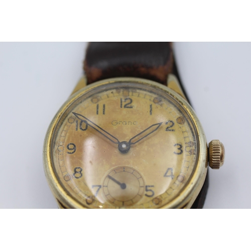 386 - GRANA A.T.P. Gents WWII Era Military Issued WRISTWATCH Hand-Wind WORKING