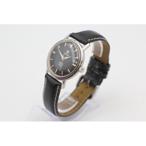 398 - ROAMER ELEGANT Black Dial Gents C.1970's WRISTWATCH Hand-Wind WORKING