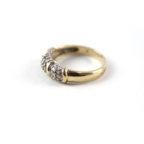 47 - 9ct gold diamond bomb� ring (3.3g) Size  N