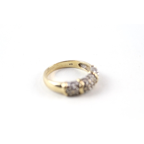 47 - 9ct gold diamond bomb� ring (3.3g) Size  N