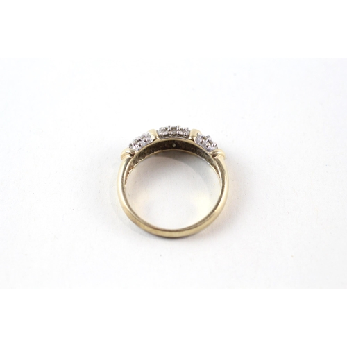 47 - 9ct gold diamond bomb� ring (3.3g) Size  N