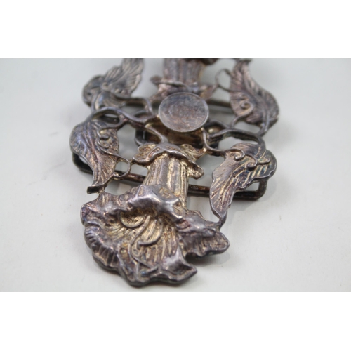 386 - Vintage Hallmarked 1983 Birmingham Sterling Silver Nurse's Belt Buckle (38g)