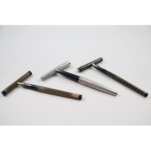 484 - 3 x Vintage SHEAFFER Fountain Pens w/ 14ct Nibs WRITING Inc Imperial, Fashion II