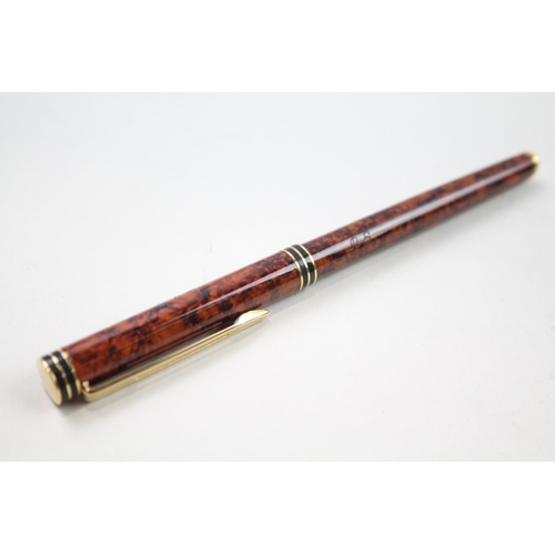 491 - Vintage WATERMAN Ideal Brown Lacquer Fountain Pen w/ 18ct Gold Nib WRITING Boxed