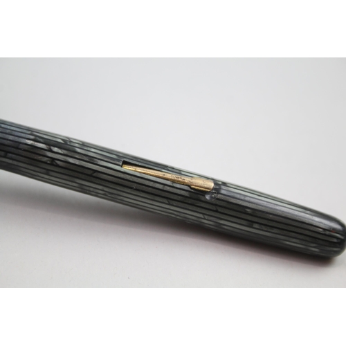 492 - 2 x Vintage WATERMAN Fountain Pens w/ 14ct Gold Nibs WRITING Inc Ideal, Boxed