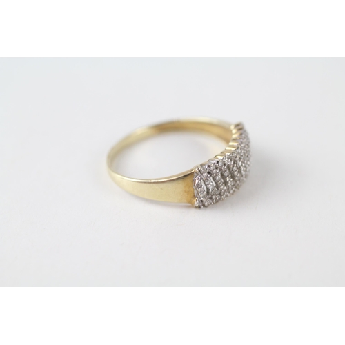 1 - 9ct gold diamond ring (2.1g) Size  P 1/2