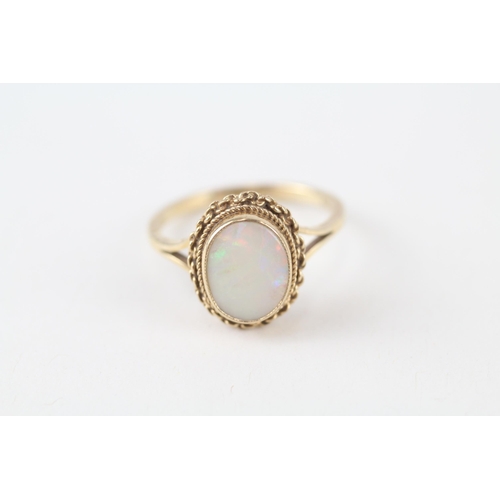 9ct gold opal vintage dress ring (2.5g) Size  P