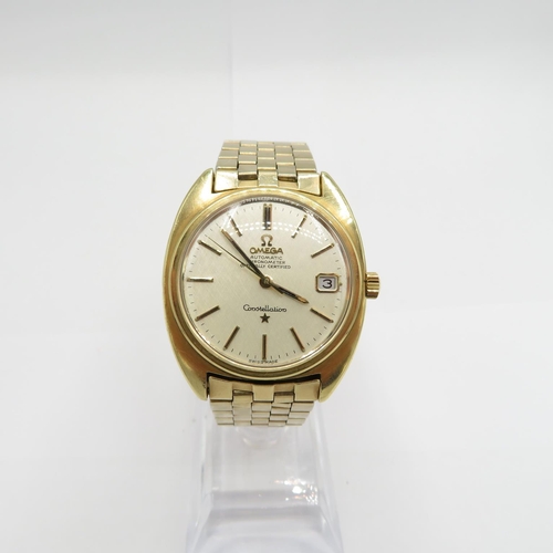 444 - OMEGA Constellation gent's vintage gold capped wristwatch automatic working Omega cal 564/24jewel au... 