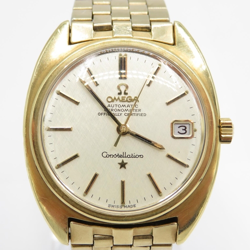 444 - OMEGA Constellation gent's vintage gold capped wristwatch automatic working Omega cal 564/24jewel au... 