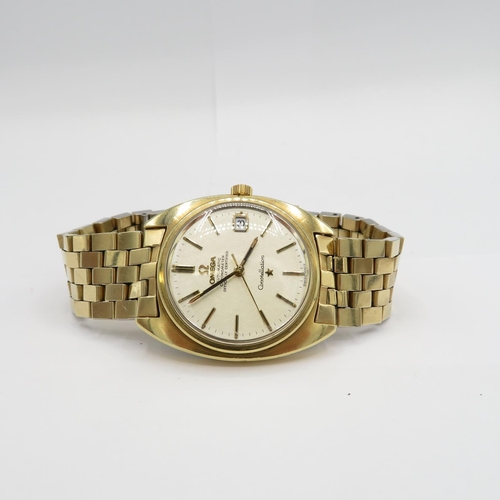 444 - OMEGA Constellation gent's vintage gold capped wristwatch automatic working Omega cal 564/24jewel au... 