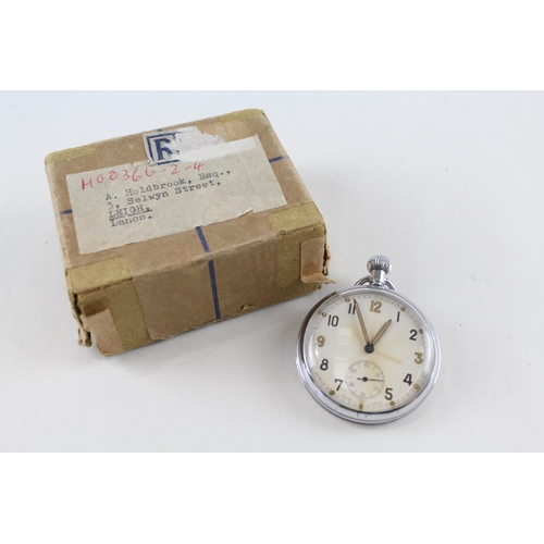 451 - G.S.T.P Gents WWII Military Issued Pocket Watch Hand-wind WORKING W/ Box