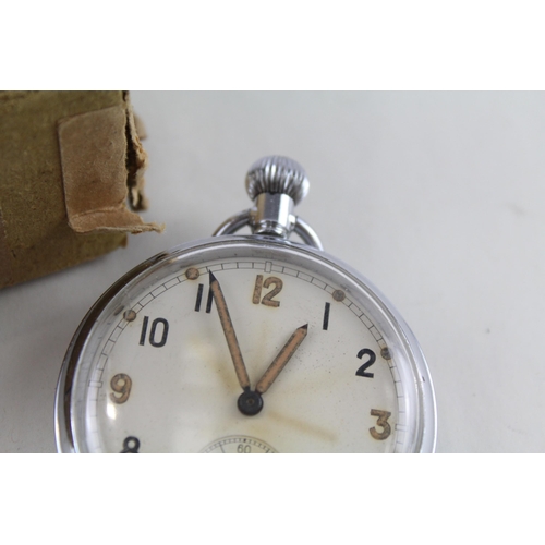 451 - G.S.T.P Gents WWII Military Issued Pocket Watch Hand-wind WORKING W/ Box