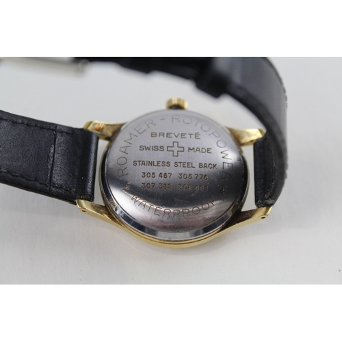 458 - ROAMER ROTOPOWER Gents C.1950's Gold Tone WRISTWATCH Hand-wind WORKING