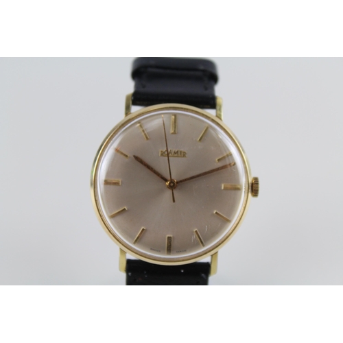 459 - ROAMER Gents C.1970's Gold Tone WRISTWATCH Hand-wind WORKING