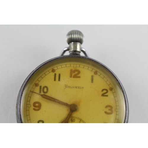 461 - HELVETIA GS/TP Gents WWII Military Issued Pocket Watch Hand-wind WORKING