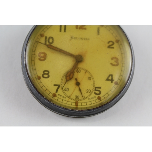 461 - HELVETIA GS/TP Gents WWII Military Issued Pocket Watch Hand-wind WORKING