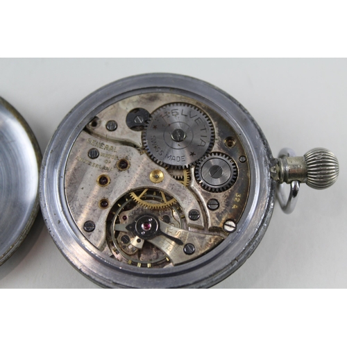 461 - HELVETIA GS/TP Gents WWII Military Issued Pocket Watch Hand-wind WORKING