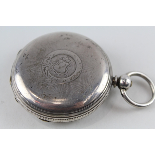 464 - BAUME Sterling Silver Gents Vintage Full Hunter Pocket Watch Key-wind WORKING