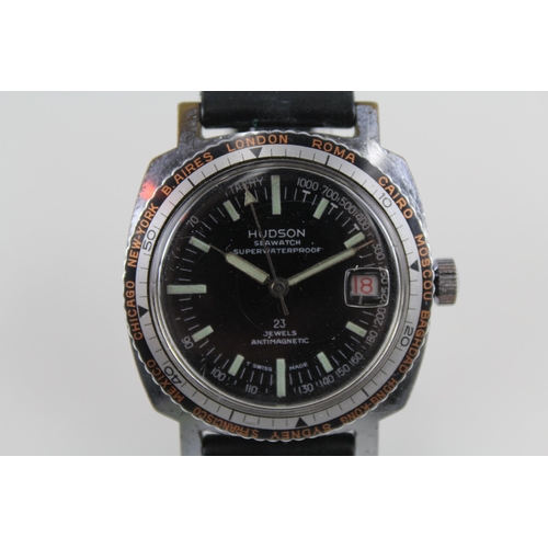 465 - HUDSON SEAWATCH Gents Divers C.1970's WRISTWATCH Hand-wind WORKING