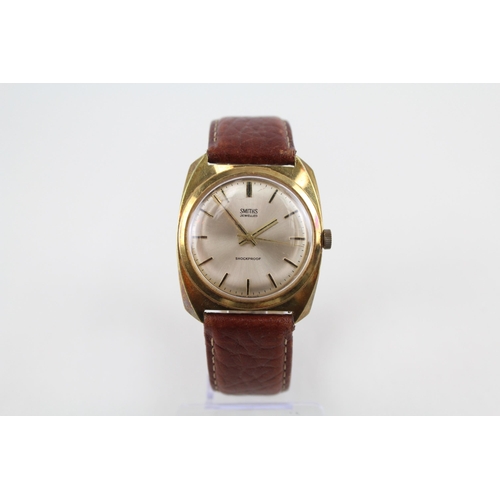 470 - SMITHS Gents Vintage C.1970's Gold Tone WRISTWATCH Hand-wind WORKING