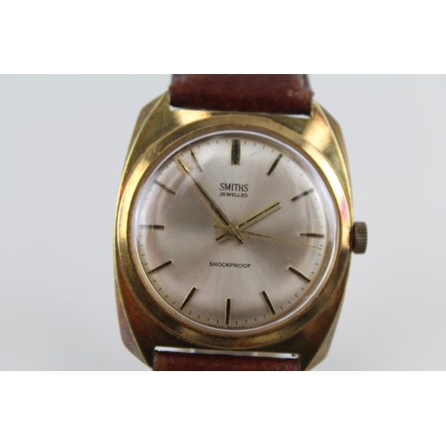 470 - SMITHS Gents Vintage C.1970's Gold Tone WRISTWATCH Hand-wind WORKING