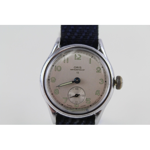 471 - ORIS Gents Vintage Military Style WRISTWATCH Hand-wind WORKING