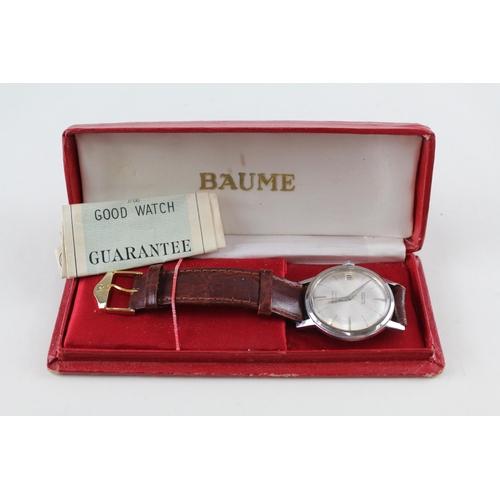 474 - BAUME Gents Vintage Dress Style WRISTWATCH Automatic WORKING Boxed