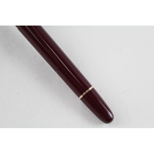 476 - MONTBLANC Meisterstuck Burgundy Fountain Pen w/ 14ct Gold Nib WRITING