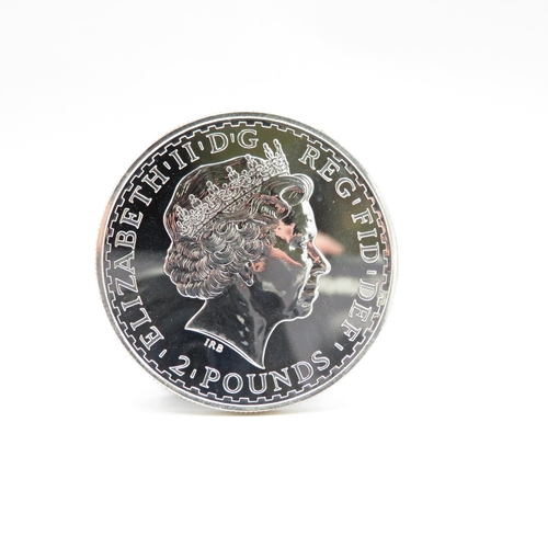 A 1oz Brittania pure silver coin