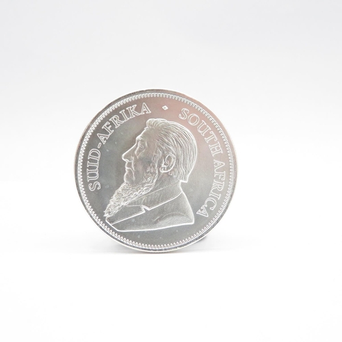 A 1oz pure silver Krugerrand silver coin