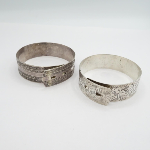 A pair of car collar bracelets 925 silver 40.5g
