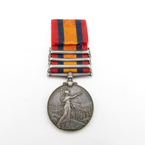 A Queen Victoria medal with 3 bars.  Inscription 358 3rd CLTRP A F Marais SAC