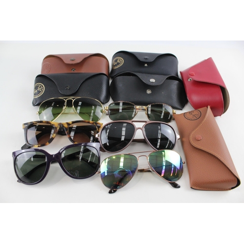 6 x Designer RayBan Sunglasses W/ Cases