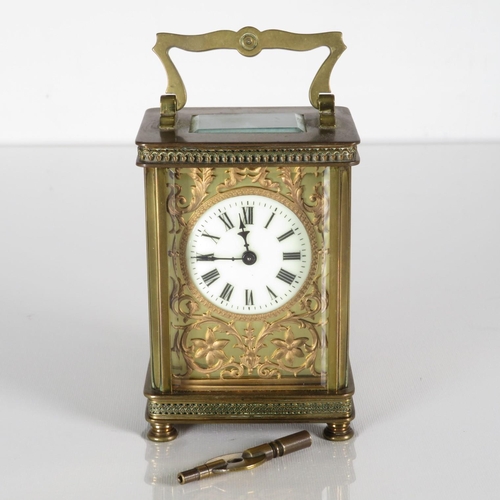 A midsized carriage clock.  Fully running.  110mm x 80mm