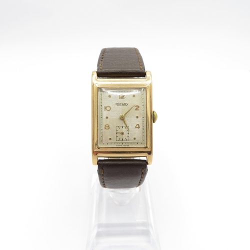 ANTORotary 9ct gold Gent's vintage wristwatch handwind working Rotary A52/830 15 jewel manual wind movement Circa 1950's.