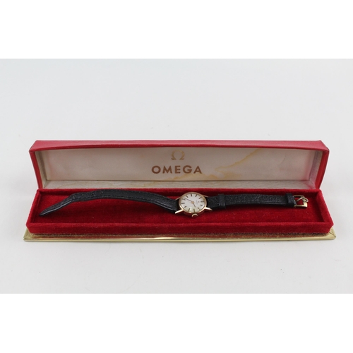 OMEGA 9ct Gold Cased Ladies Vintage WRISTWATCH Hand-wind WORKING Boxed