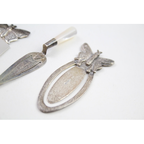 294 - 4 x Antique / Vintage Hallmarked .925 STERLING SILVER Bookmarks (32g)