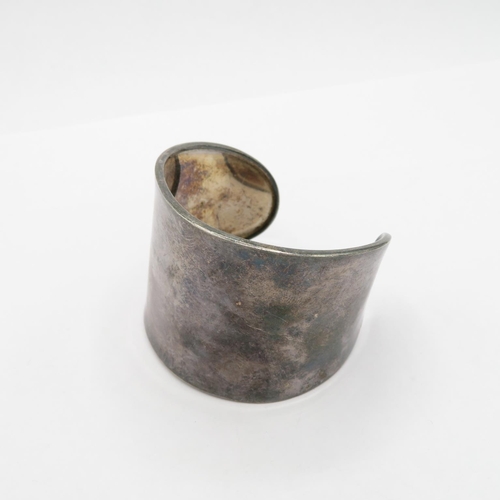 183 - Silver cuff bangle HM  37.6g