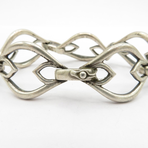 188 - Silver fancy link bracelet HM  44g