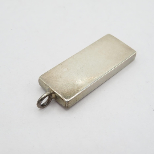 190 - 3x silver HM ingot pendants   51g