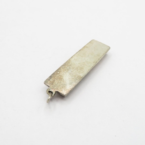 196 - 3x silver HM ingot pendants  47.5g