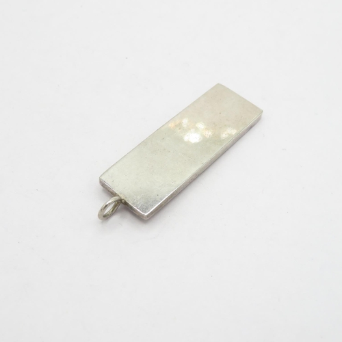 196 - 3x silver HM ingot pendants  47.5g