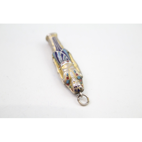 205 - Silver Egyptian revival retractable pencil (7g)