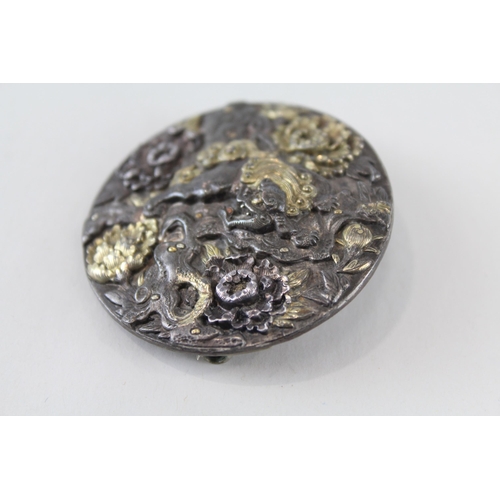 249 - Silver Chinese foo dog brooch (34g)