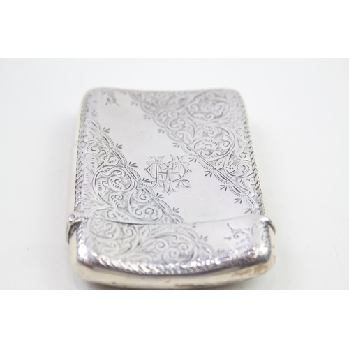 264 - Antique Victorian HM 1896 Birmingham Sterling Silver Calling Card Case (58g)