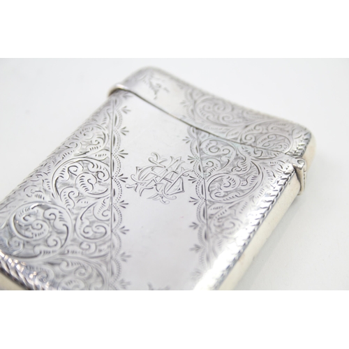 264 - Antique Victorian HM 1896 Birmingham Sterling Silver Calling Card Case (58g)