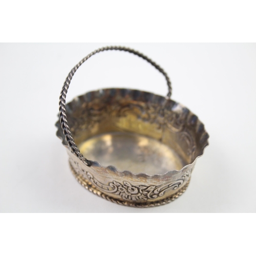 265 - Victorian 1900 London Sterling Silver Novelty Basket Bon Bon Trinket Dish (36g)